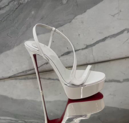 Luxury Lifestyle - Metallic leren plateau stiletto sandalen sexy