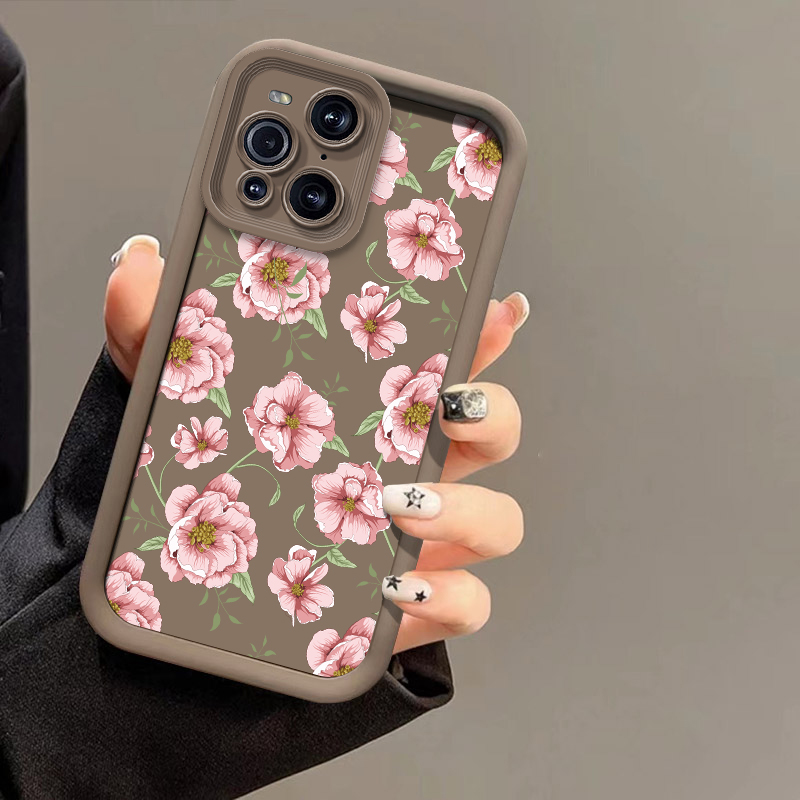 Oppo Find X8 - Siliconen bloemen telefoonhoesje voor OPPO Find