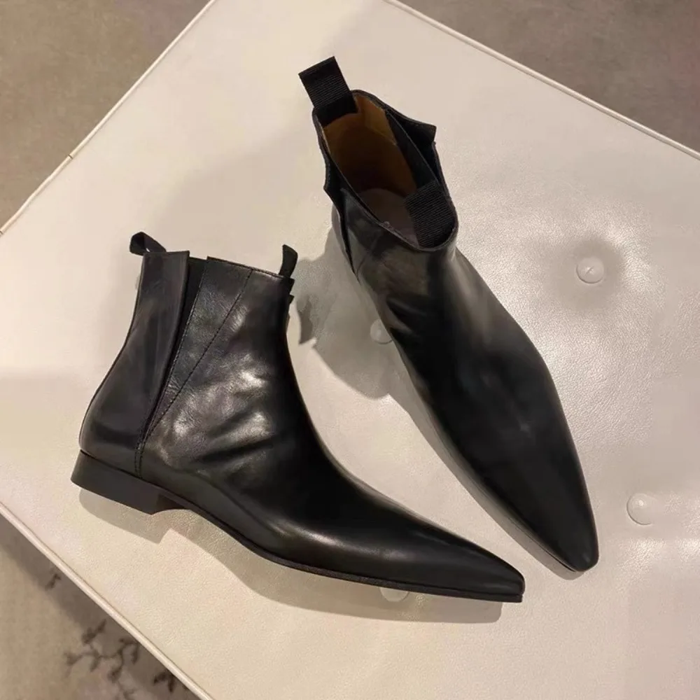 Luxury Lifestyle - Luxe korte dameslaarzen herfst/winter echt leer