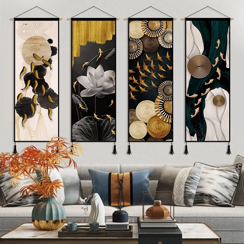 Luxury Lifestyle Pictures - Thuiskantoor Vis Feng Shui Canvas Schilderij