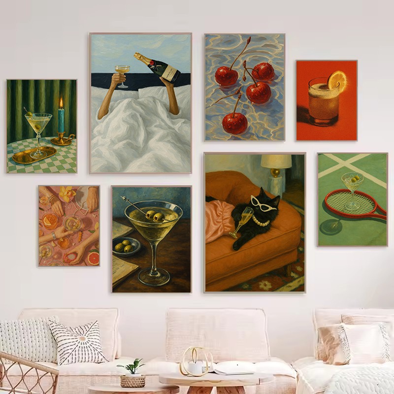 Luxury Lifestyle Pictures - 1pc Frameloze Vintage Zwarte Kat Luxe