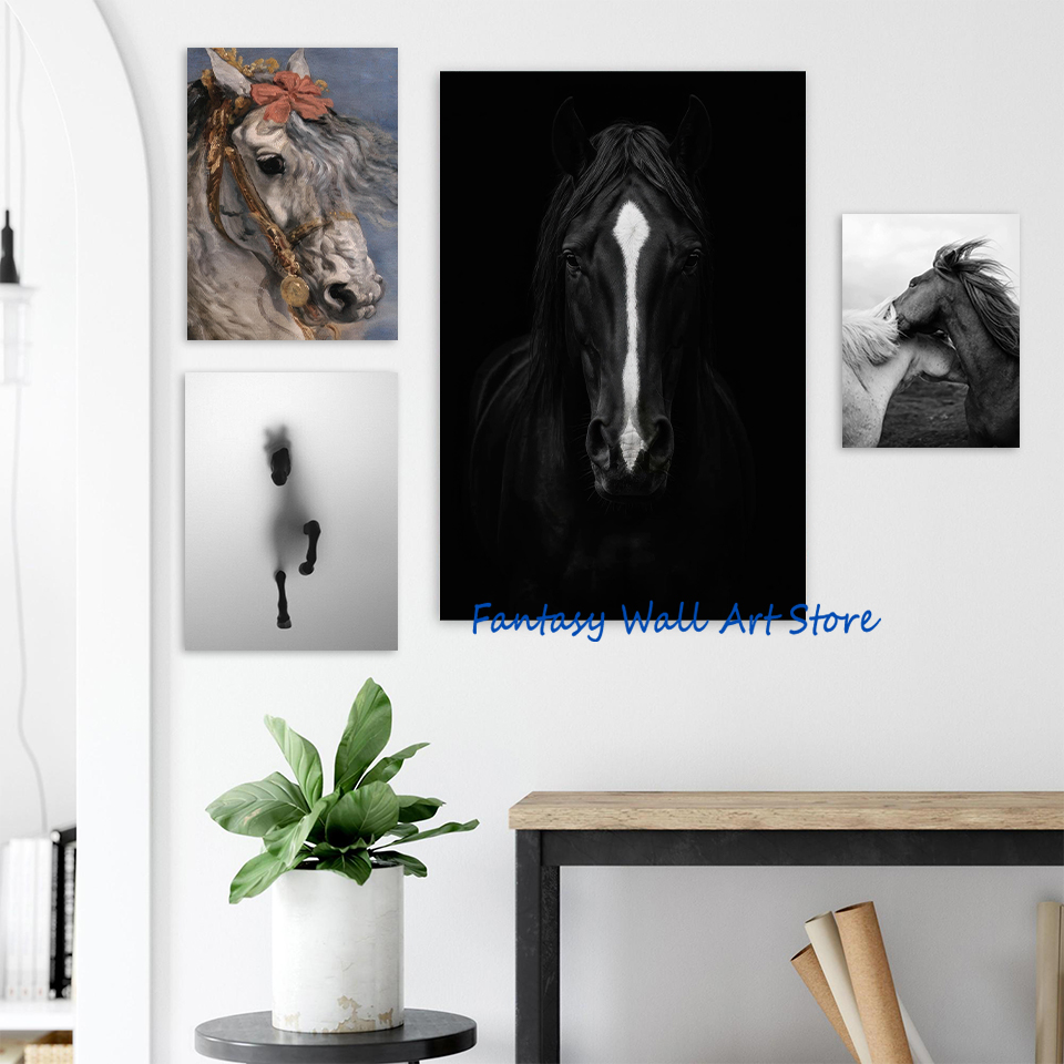 Zwart paard foto's vintage lux - Luxury Lifestyle Pictures recensie en prijs